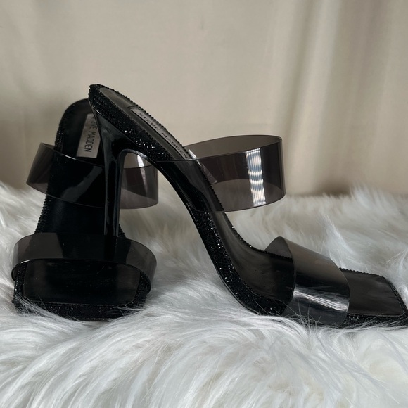 Steve Madden Black Strappy Heels - Picture 8 of 12